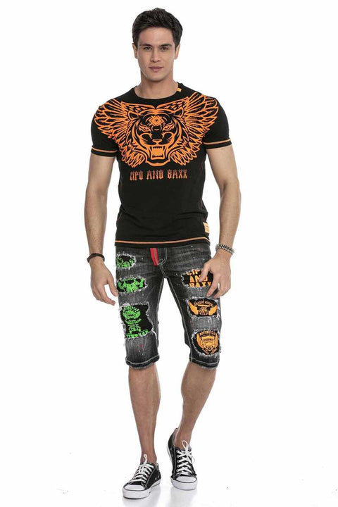 CT644 Neon Printed Men's T-Shirt