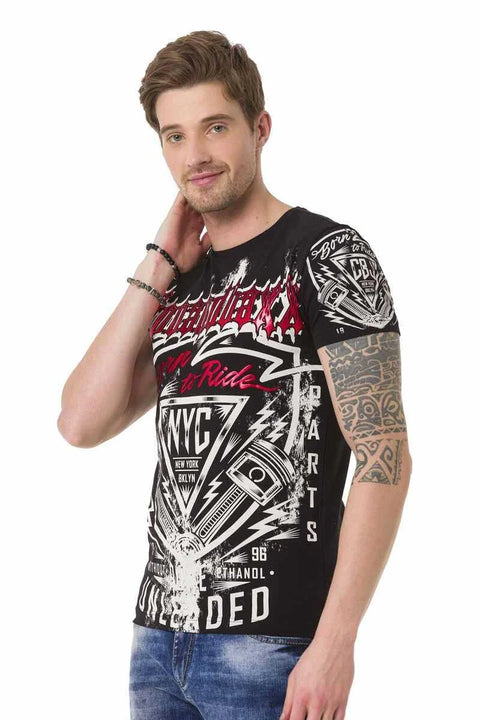 CT681 Pistons Printed Men's T-Shirt