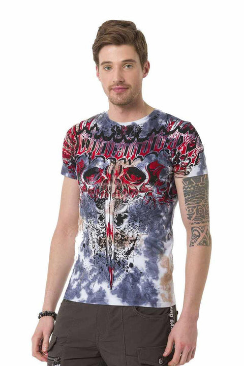 CT685 Sword Patterned Gothic T-Shirt