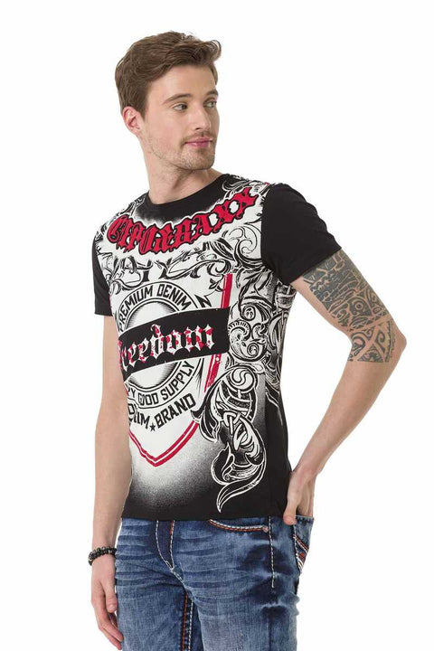CT690 Patterned O Neck Men's T-Shirt
