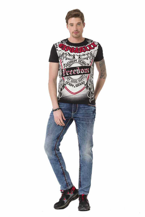 CT690 Patterned O Neck Men's T-Shirt
