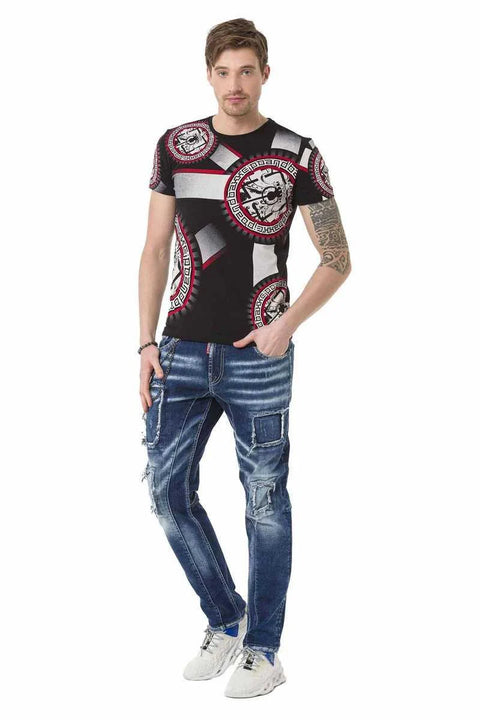 CT692 Flag Patterned T-Shirt
