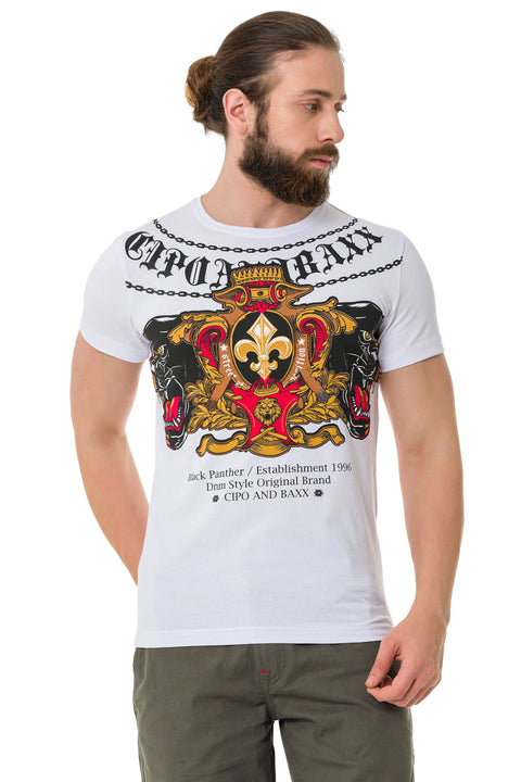 CT718 Panther Printed T-Shirt
