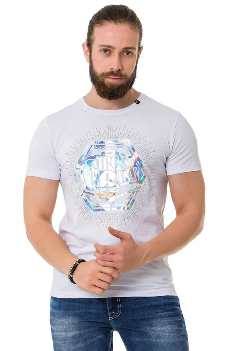 CT720 Stone Foil Printed T-Shirt