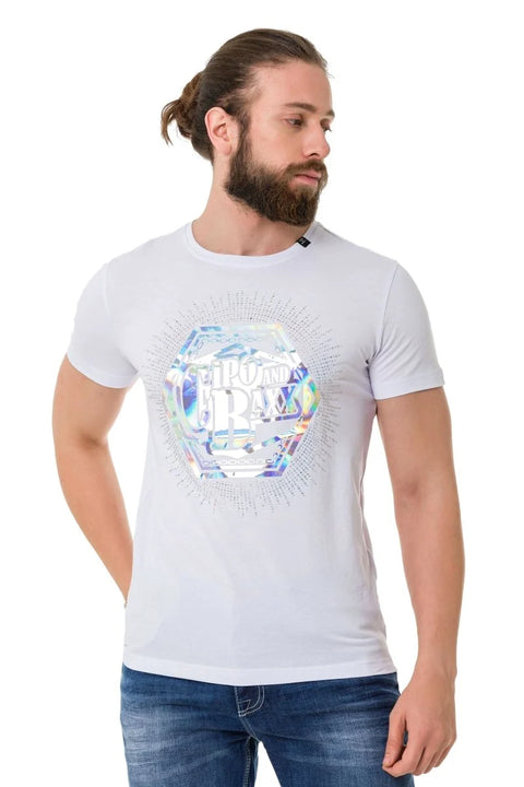 CT720 Stone Foil Printed T-Shirt