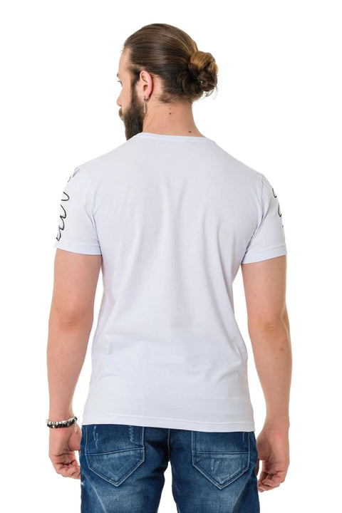 CT728 Stone Vintage Print T-Shirt