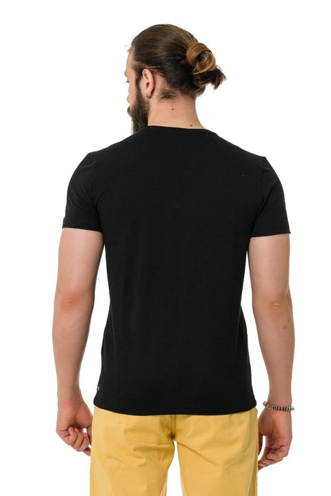 CT734 Piece Filling Embossed T-Shirt