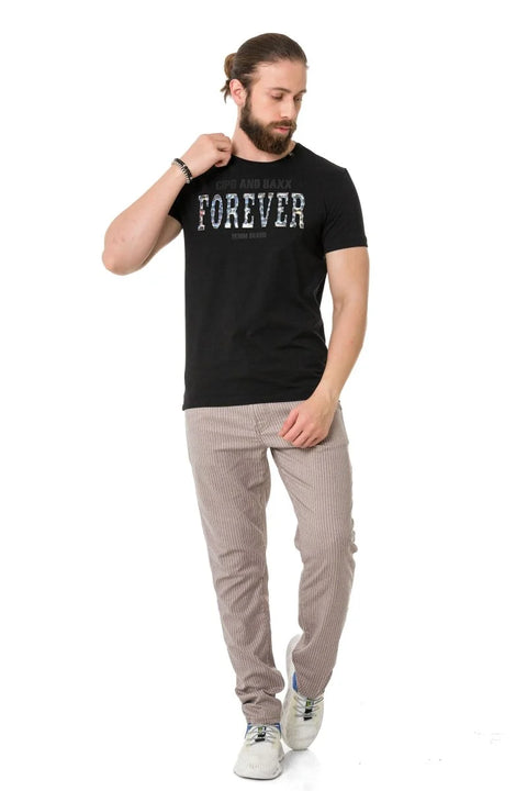 CT736 Shiny Embossed T-Shirt