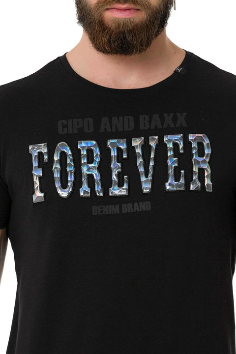CT736 Shiny Embossed T-Shirt