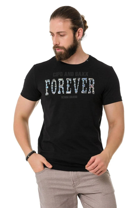 CT736 Shiny Embossed T-Shirt