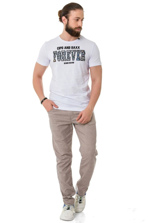 CT736 Shiny Embossed T-Shirt