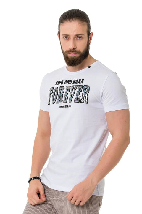 CT736 Shiny Embossed T-Shirt