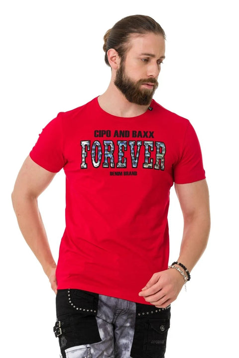 CT736 Shiny Embossed T-Shirt