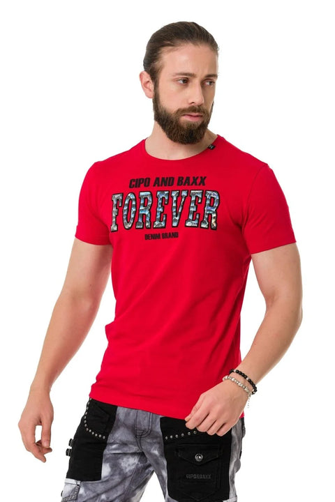 CT736 Shiny Embossed T-Shirt