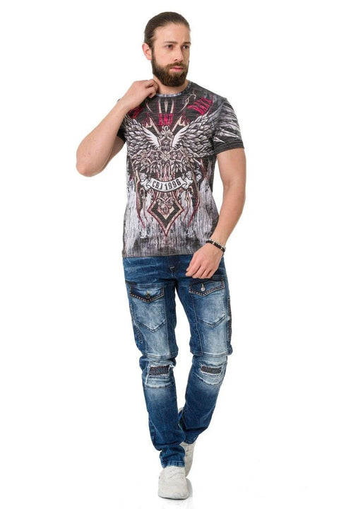 CT746 Eagle Wing Printed T-Shirt