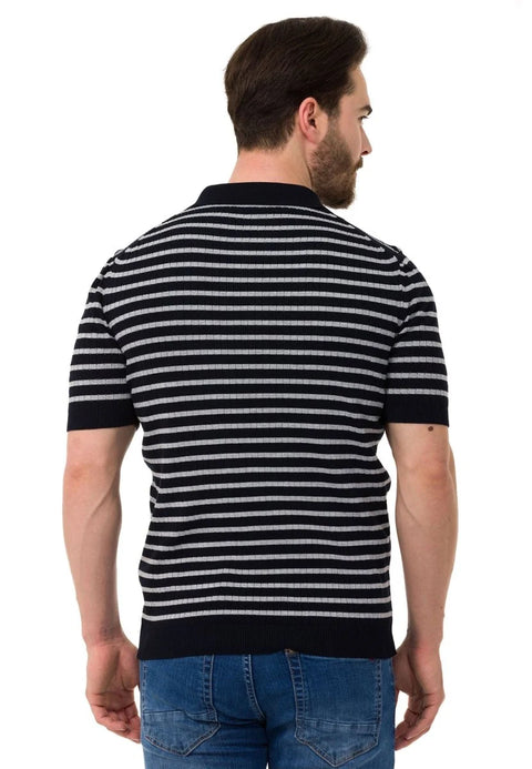 CT751 Striped Knitwear T-Shirt