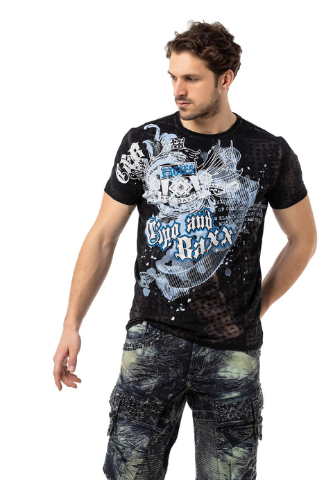 CT782 Men T-shirt with Large Print