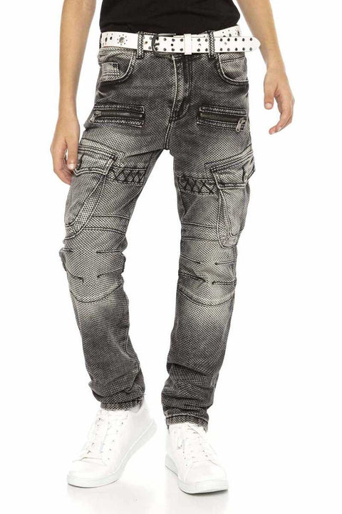 CDK111 Biker Style Cargo Pocket Children's Jeans