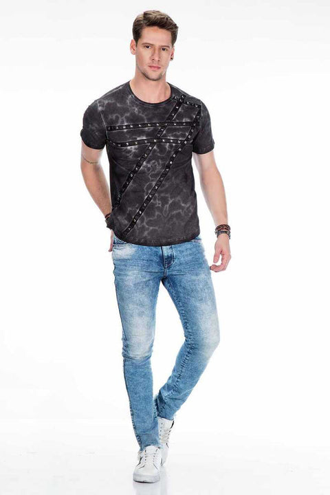 CD445 Distressed Denim Slim Fit Jean Trousers