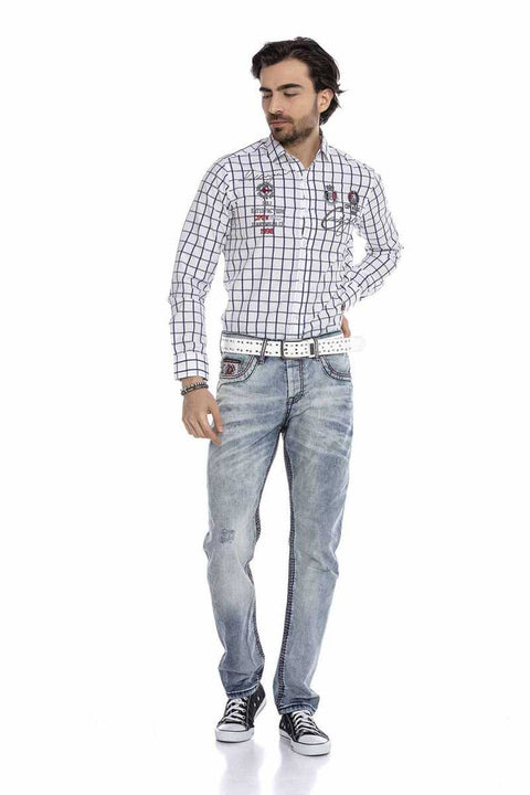 CD612 Open Pocket Detailed Straight Fit Men's Jean Trousers
