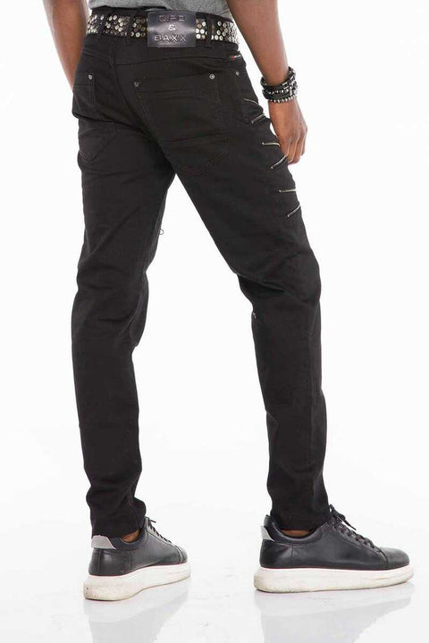 CD509 Zipper Detailed Slim Fit Men's Jean Trousers