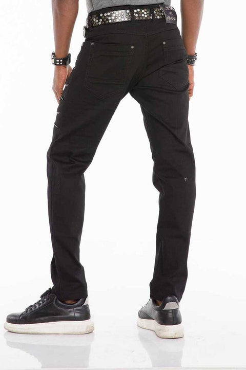 CD509 Zipper Detailed Slim Fit Men's Jean Trousers