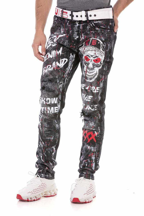 CD700 Graffiti Hand Painted Men's Jean Trousers