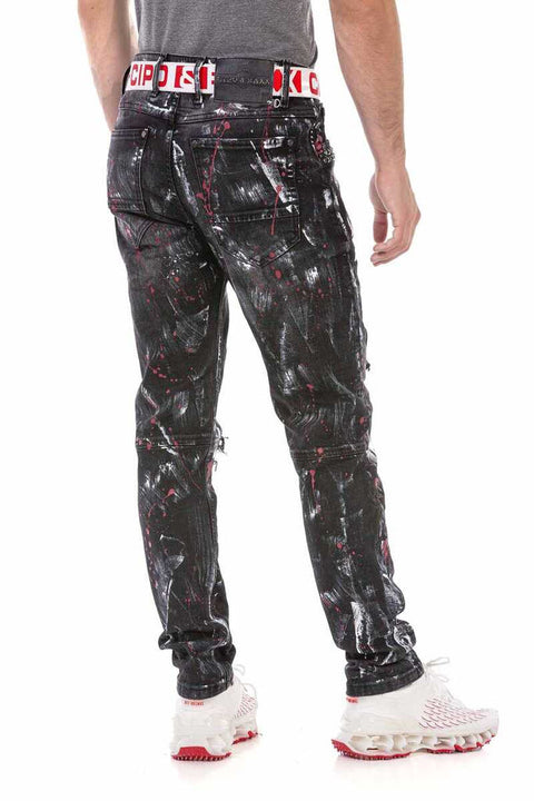 CD700 Graffiti Hand Painted Men's Jean Trousers