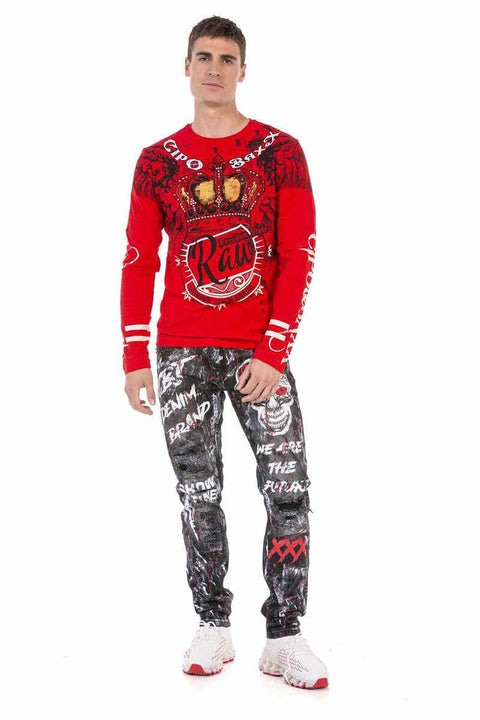 CD700 Graffiti Hand Painted Men's Jean Trousers