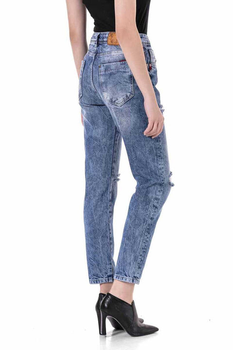 WD447 Mom Jeans Ice Blue