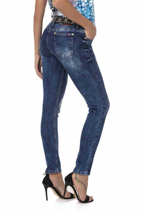 WD461 Blue Basic Women's Jean Trousers
