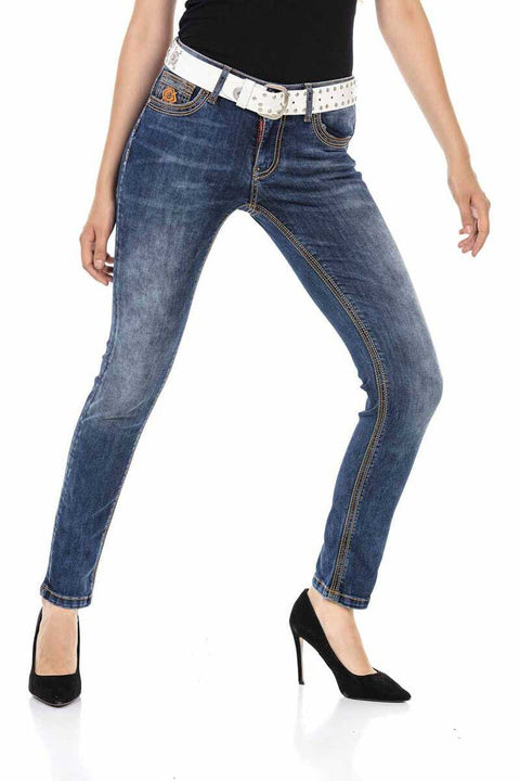 WD462 Blue Basic Women's Jean Trousers