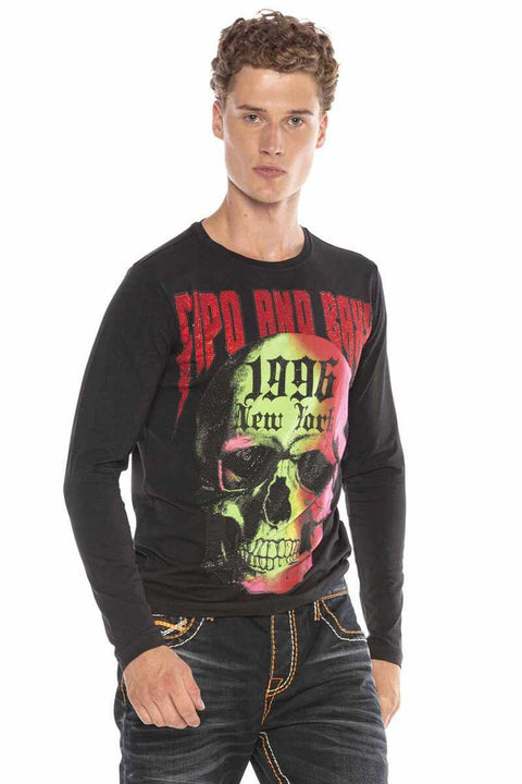 CL406 Colorful Skull Men's Sweatshirt