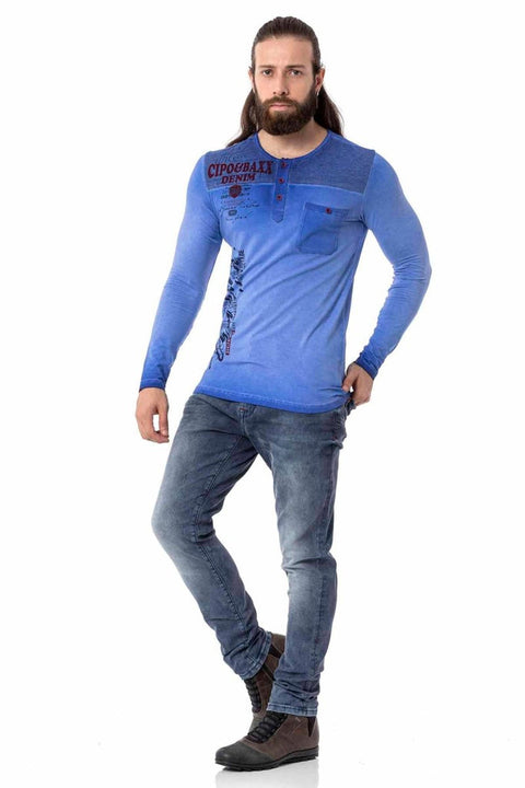CL527 Thin Sweatshirt with Front Pocket