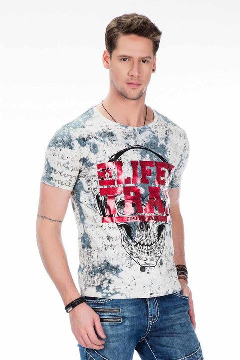 CT410 Men's Skull Printed T-Shirt