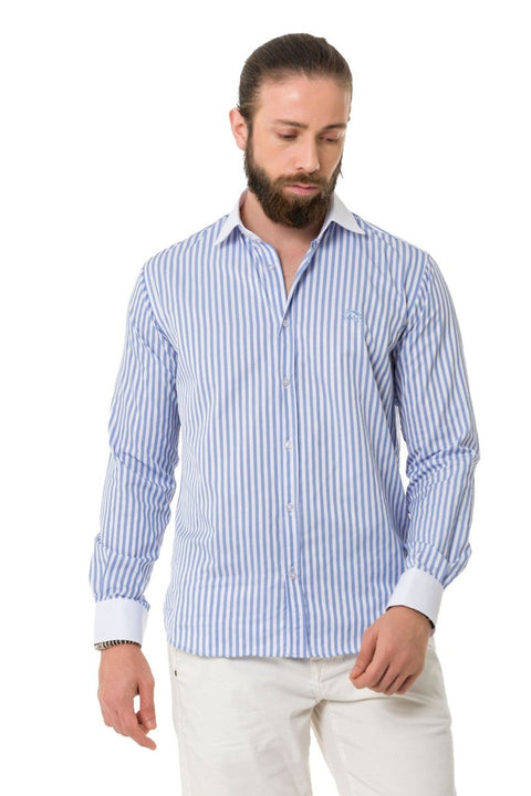 CH192 Cuff Collar Striped Shirt