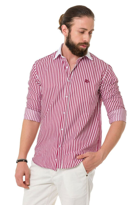 CH192 Cuff Collar Striped Shirt