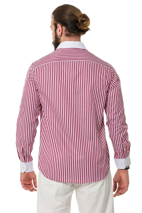 CH192 Cuff Collar Striped Shirt