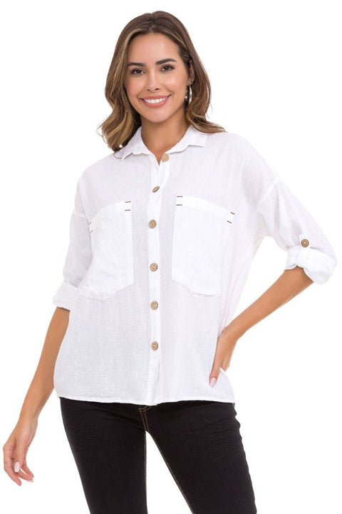 WH132 Basic Summer Linen Shirt