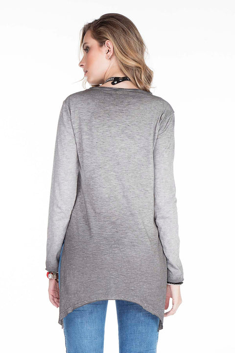 WL170 BLUE LADIES BLOUSE SWEATSHIRT