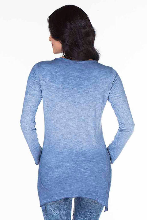 WL170 BLUE LADIES BLOUSE SWEATSHIRT