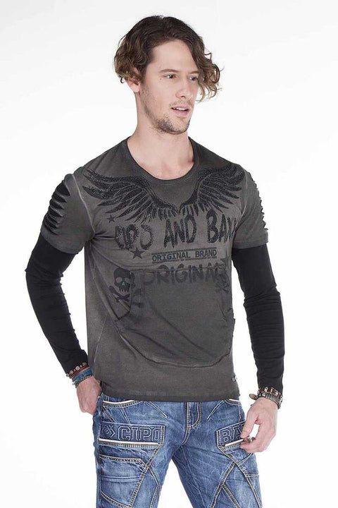 CL265 Slim Fit Wing Printed Men's Sweatshirt