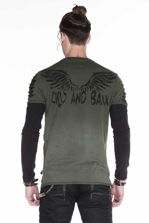 CL265 Slim Fit Wing Printed Men's Sweatshirt