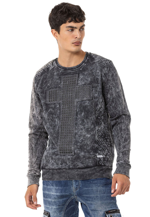 CL266 Embroidered Long Sleeve Men's Sweatshirt