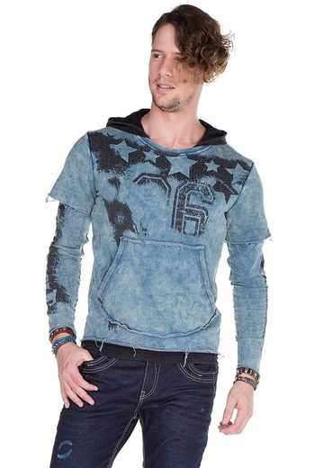 CL279 Printed Stone Embroidered Men's Hooded Sweatshirt