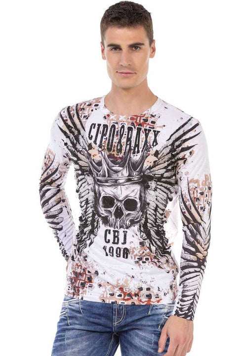 CL494 Skull Patterned Sweatshirt
