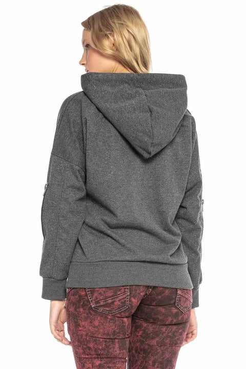 WL246 Embossed Hooded Women's Sweatshirt