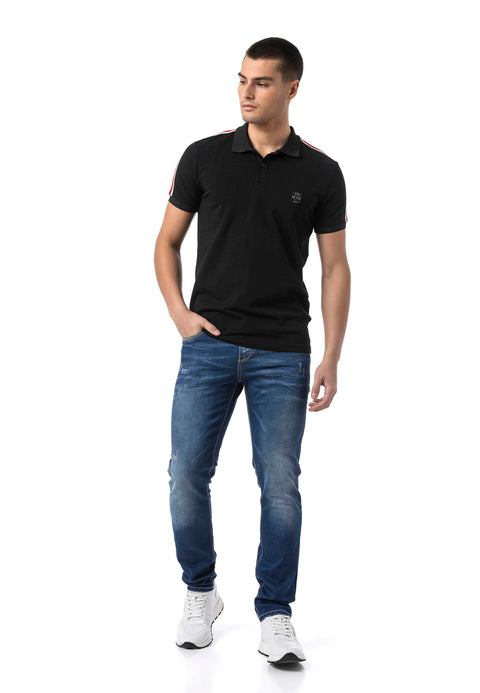 CT801 - Men T-Shirt with logo and stylish sleeves