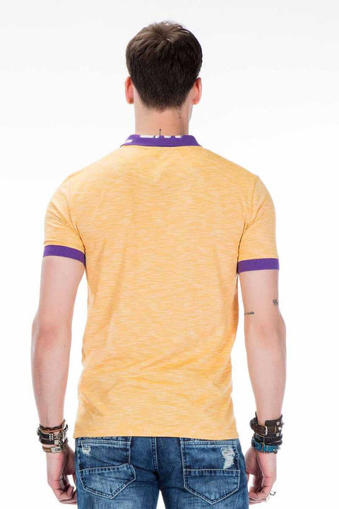 CT416 Polo Neck Embroidered Slim Fit Men's T-Shirt