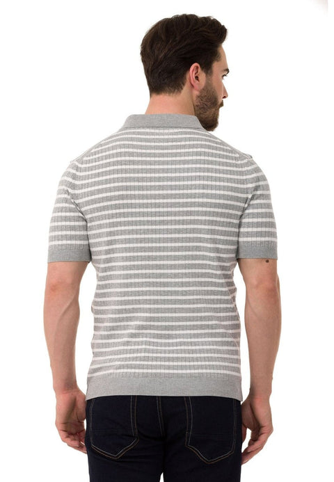 CT751 Striped Knitwear T-Shirt